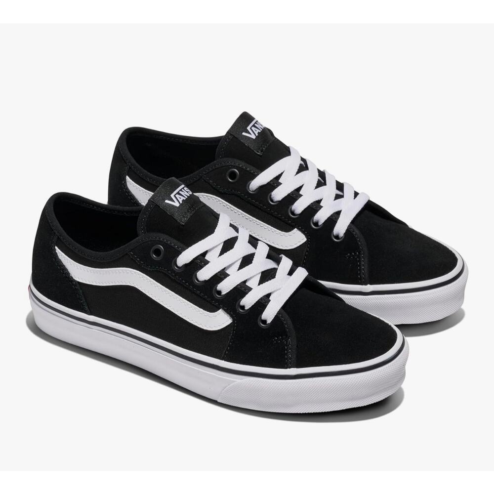 Vans Filmore Decon low top black suede/canvas sneakers Men's size 7.5 NWOT